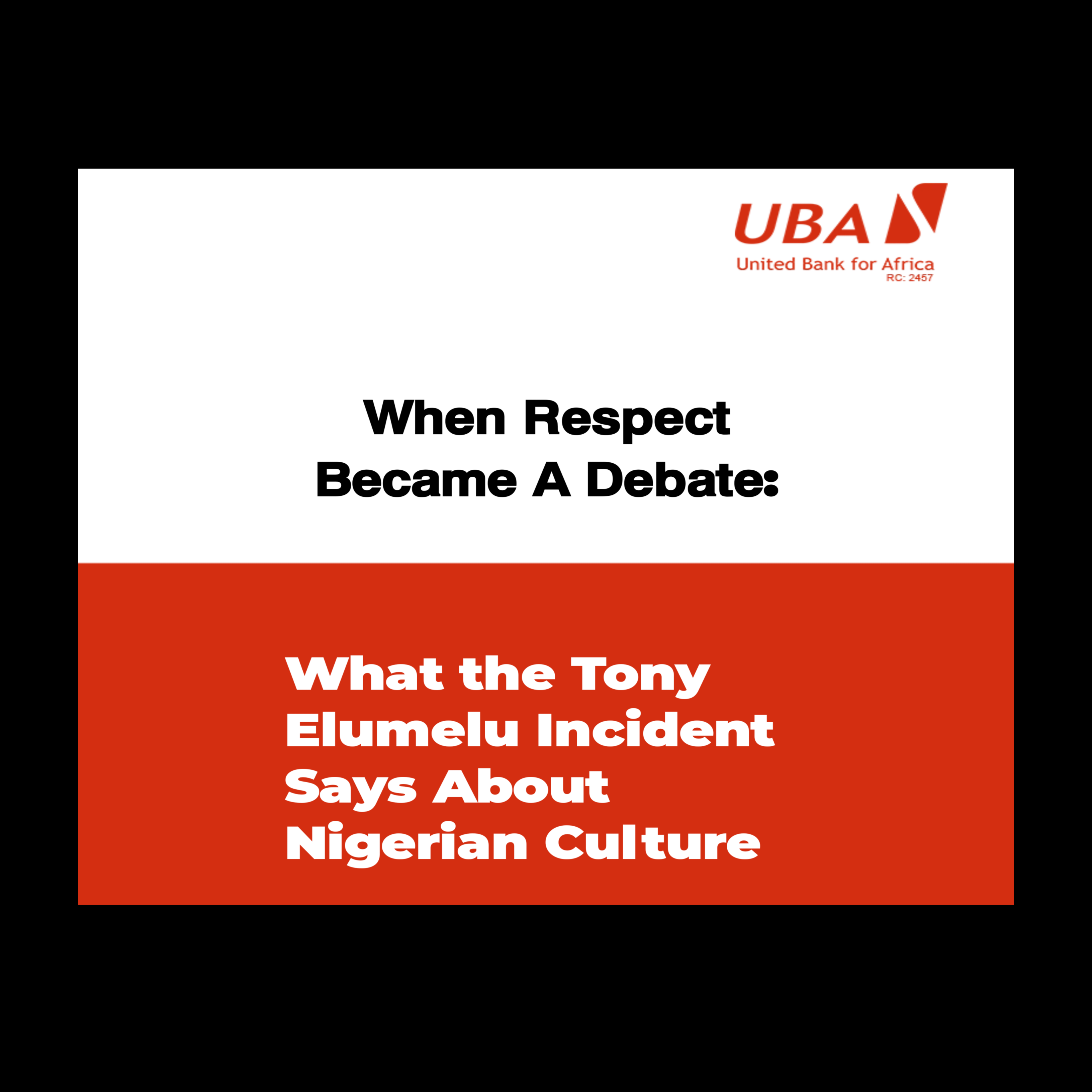 𝗪𝗵𝗲𝗻 𝗥𝗲𝘀𝗽𝗲𝗰𝘁 𝗕𝗲𝗰𝗮𝗺𝗲 𝗔 𝗗𝗲𝗯𝗮𝘁𝗲: What the Tony Elumelu Incident Says About Nigerian Culture